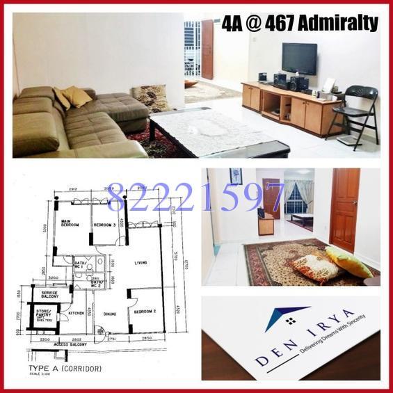Blk 467 Admiralty Drive (Sembawang), HDB 4 Rooms #130835552